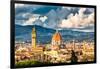 View on Florence and Duomo Cathedral, Italy-sborisov-Framed Art Print