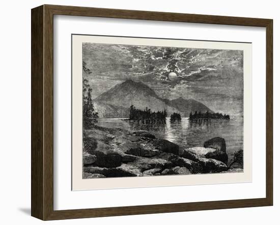 View on Lake George, North America, USA, 1870s-null-Framed Giclee Print