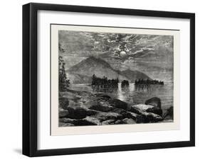 View on Lake George, North America, USA, 1870s-null-Framed Giclee Print