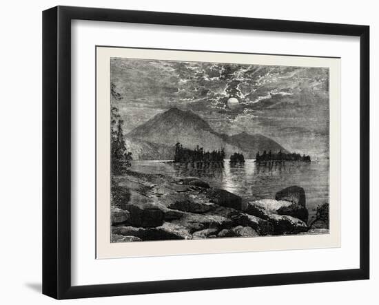 View on Lake George, North America, USA, 1870s-null-Framed Giclee Print