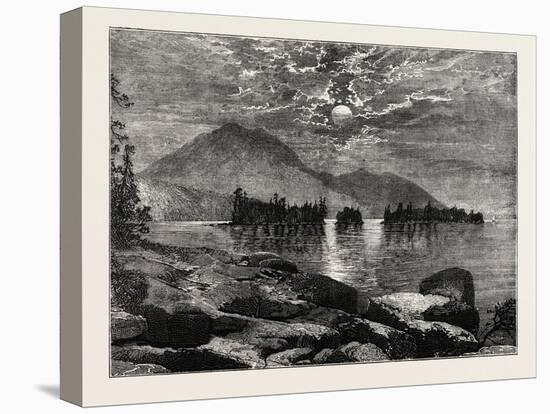View on Lake George, North America, USA, 1870s-null-Stretched Canvas