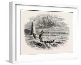 View on Lake Ontario, North America, USA, 1870s-null-Framed Giclee Print
