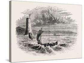 View on Lake Ontario, North America, USA, 1870s-null-Stretched Canvas