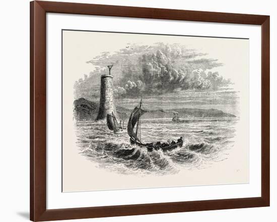 View on Lake Ontario, North America, USA, 1870s-null-Framed Giclee Print