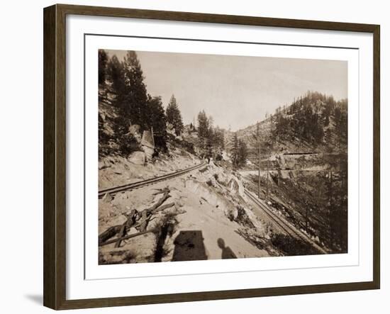 View on Lake Tahoe, California, 1877-Carleton Watkins-Framed Art Print