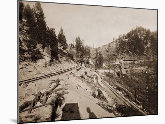 View on Lake Tahoe, California, 1877-Carleton Watkins-Mounted Art Print