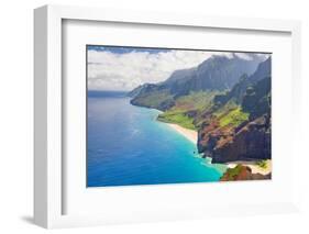 View on Na Pali Cost on Kauai Island on Hawaii-SergiyN-Framed Photographic Print