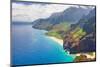 View on Na Pali Cost on Kauai Island on Hawaii-SergiyN-Mounted Photographic Print