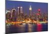 View on Night Manhattan, New York-sborisov-Mounted Photographic Print