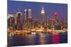 View on Night Manhattan, New York-sborisov-Mounted Photographic Print