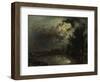 View on Overschie in Moonlight, 1872-Johan Barthold Jongkind-Framed Giclee Print