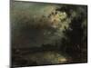 View on Overschie in Moonlight, 1872-Johan Barthold Jongkind-Mounted Giclee Print