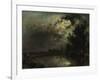 View on Overschie in Moonlight, 1872-Johan Barthold Jongkind-Framed Giclee Print