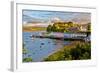 View on Portree before Sunset, Isle of Skye, Scotland-Nataliya Hora-Framed Photographic Print