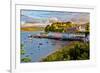 View on Portree before Sunset, Isle of Skye, Scotland-Nataliya Hora-Framed Photographic Print