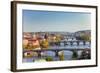 View on Prague Bridges at Sunset-sborisov-Framed Photographic Print