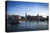 View on Riddarholmen with Riddarhuset, Riddarholmskyrkan and Norstedtshuset, Stockholm-Frina-Stretched Canvas