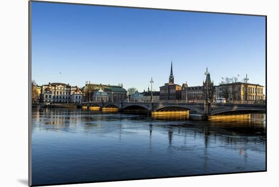 View on Riddarholmen with Riddarhuset, Riddarholmskyrkan and Norstedtshuset, Stockholm-Frina-Mounted Photographic Print