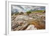 View on Sgurr Nan Gillean, Am Basteir and Sgurr a Bhasteir from Sligachan River, Isle of Skye, Scot-Nataliya Hora-Framed Photographic Print