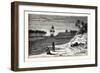 View on the Banks of the Euphrates. the Longest and One of the Most Historically Important Rivers o-null-Framed Giclee Print