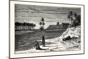 View on the Banks of the Euphrates. the Longest and One of the Most Historically Important Rivers o-null-Mounted Giclee Print