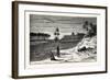 View on the Banks of the Euphrates. the Longest and One of the Most Historically Important Rivers o-null-Framed Giclee Print