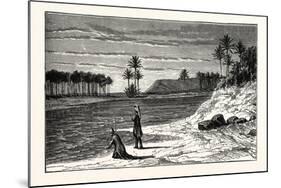 View on the Banks of the Euphrates. the Longest and One of the Most Historically Important Rivers o-null-Mounted Giclee Print