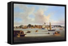 View on the Canton River, China-null-Framed Stretched Canvas