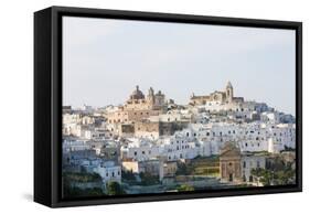 View on the Center of Ostuni, Puglia, Italy-Jorisvo-Framed Stretched Canvas