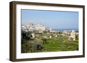 View on the Center of Ostuni, Puglia, Italy-Jorisvo-Framed Photographic Print