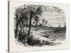 View on the Coast of Florida, USA, 1870s-null-Stretched Canvas