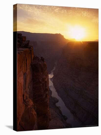 View on the Colorado River, Toroweep Point, North Rim, Grand Canyon National Park, Arizona, USA-Jerry Ginsberg-Stretched Canvas