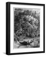 View on the Dodinga River, New Guinea, 1877-null-Framed Giclee Print