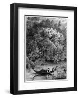 View on the Dodinga River, New Guinea, 1877-null-Framed Premium Giclee Print