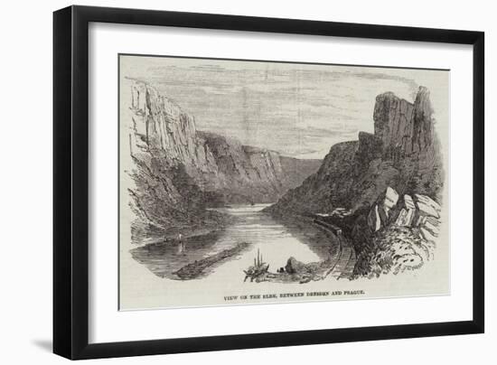 View on the Elbe, Between Dresden and Prague-null-Framed Giclee Print