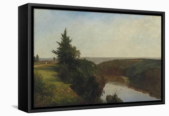 View on the Genesee near Mount Morris, 1857-John Frederick Kensett-Framed Stretched Canvas