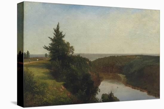 View on the Genesee near Mount Morris, 1857-John Frederick Kensett-Stretched Canvas