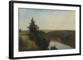 View on the Genesee near Mount Morris, 1857-John Frederick Kensett-Framed Giclee Print