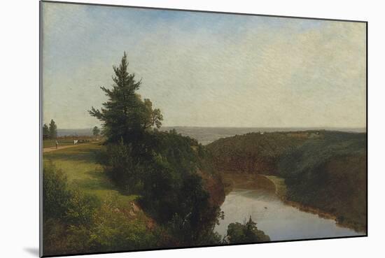 View on the Genesee near Mount Morris, 1857-John Frederick Kensett-Mounted Giclee Print