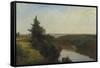 View on the Genesee near Mount Morris, 1857-John Frederick Kensett-Framed Stretched Canvas