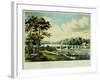 View on the Harlem River, N.Y., the Highbridge in the Distance, 1852-Mary Cassatt-Framed Giclee Print