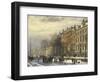 View on the Herengracht Along the Amstel at Amsterdam-Cornelis Springer-Framed Giclee Print