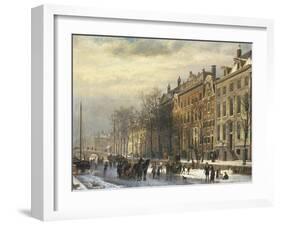 View on the Herengracht Along the Amstel at Amsterdam-Cornelis Springer-Framed Giclee Print