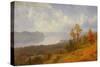 View on the Hudson Looking across the Tappen Zee towards Hook Mountain, 1866 (Oil on Canvas)-Albert Bierstadt-Stretched Canvas