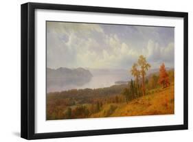 View on the Hudson Looking across the Tappen Zee towards Hook Mountain, 1866 (Oil on Canvas)-Albert Bierstadt-Framed Giclee Print