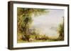 View on the Hudson River, C.1840-45 (Oil on Panel)-Thomas Creswick-Framed Giclee Print