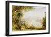 View on the Hudson River, C.1840-45 (Oil on Panel)-Thomas Creswick-Framed Giclee Print
