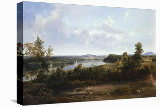 View on the Hudson River Near Tivoli, 1841-Thomas Doughty-Stretched Canvas