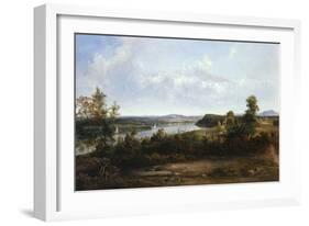 View on the Hudson River Near Tivoli, 1841-Thomas Doughty-Framed Giclee Print