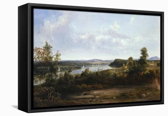 View on the Hudson River Near Tivoli, 1841-Thomas Doughty-Framed Stretched Canvas